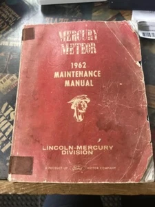 1962 Mercury Meteor Maintenance Manual Original Ford LM-7194-B - Picture 1 of 8