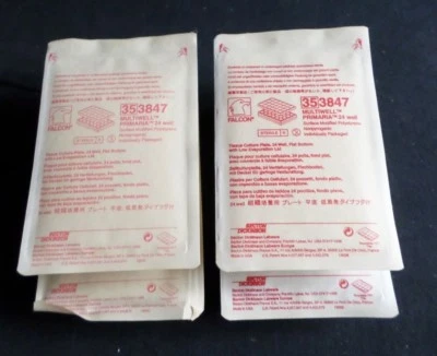 (4) Placa inferior plana con tapa BD Falcon 24 pocillos Primaria TC, estéril, 353847 Foto 1 de 4