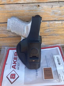 AKER Discontinued Black Leather IWB Spring Special Holster For GLOCK 36 G36 - Picture 1 of 2
