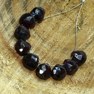 Red Garnet Faceted Heart Beads Briolette Natural Loose Gemstone Making Jewelry