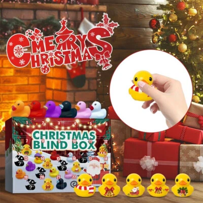 24 Days Duck Advent Calendar 2025 Christmas Countdown Rubber Duck Set, Bath Toys - Image 1 of 4