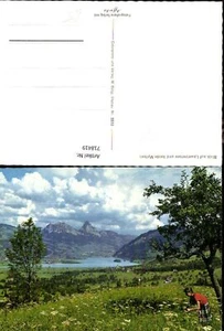 718419 Foto AK Blick auf Lauerzersee u. beide Mythen Mädchen a. Blumenwiese - Picture 1 of 1
