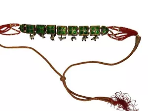 A Hair Jewelry Headpiece Hairband Rhinestone Bollywood Red Green Pearl Headband - Picture 1 of 10