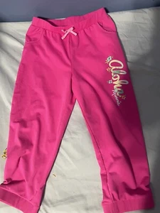 Girls Disney Aloha Minnie Pink Pants Size 7 - Picture 1 of 2