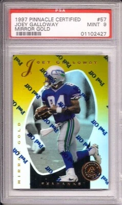 💎1997 Pinnacle Certified Mirror Gold #57 Joey Galloway PSA9💎EXTREMELY RARE💎 - Image 1 of 3