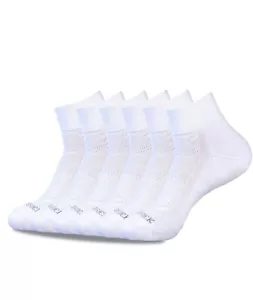 6 PAIR QUARTER CREW SOCKS ANKLE LOW CUT SUPER SOFT CUSHIONED COTTON ALL SIZES - Picture 1 of 34