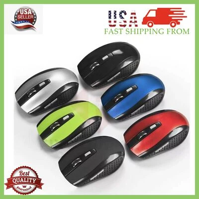 2.4GHz Wireless Optical Mouse Mice & USB Receiver For PC Laptop Computer DPI USA - Image 1 of 4