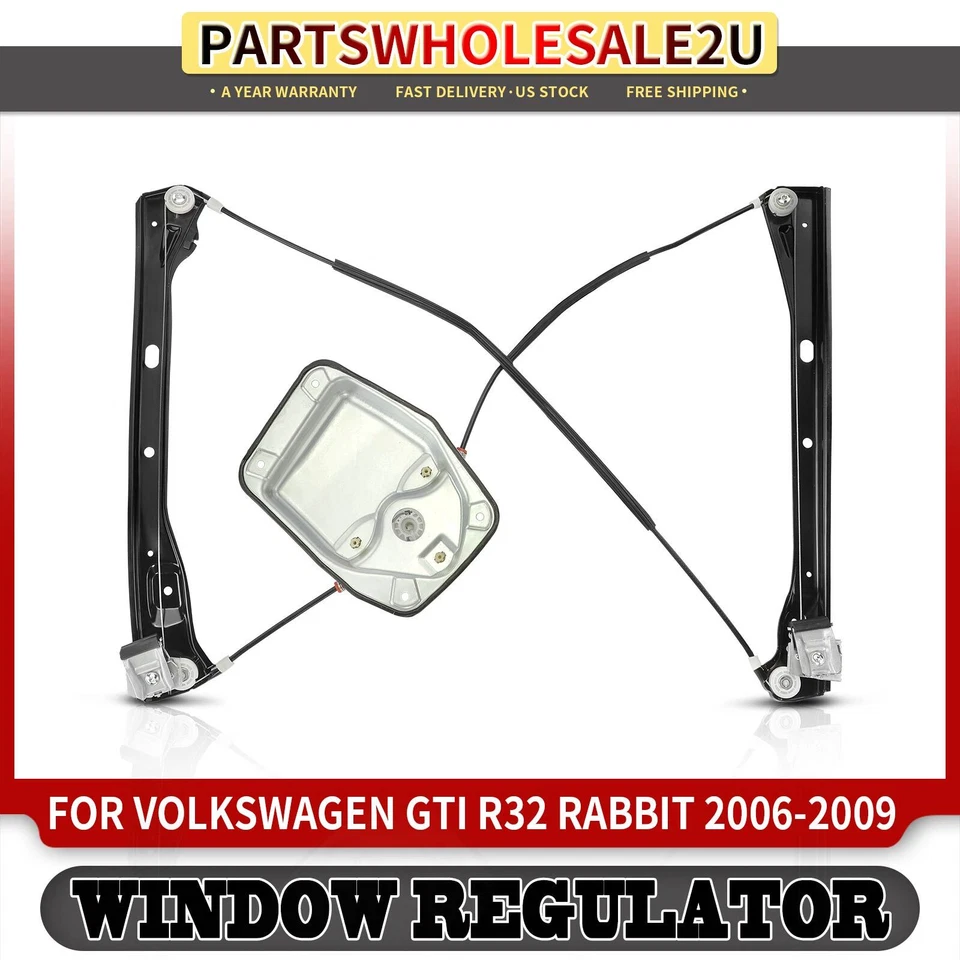Regulador de ventana eléctrica sin motor para Volkswagen GTI R32 Rabbit delantero izquierdo 06-09 Foto 1 de 4