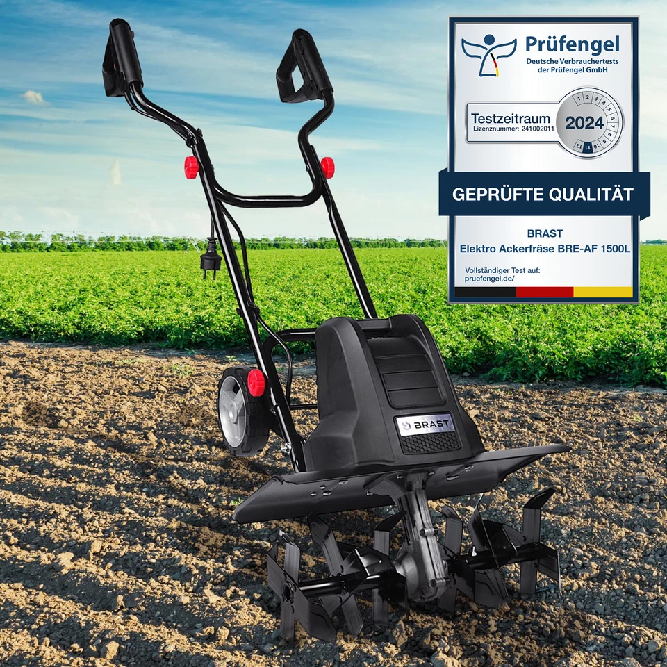 BRAST Motorhacke Elektro | 1500 Watt | Gartenfräse Kultivator Ackerfräse Hacke - Bild 1 von 4