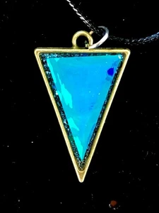 Handmade ocean blue Pendant containing Supercharged Minerals For EMF Protection - Picture 1 of 4