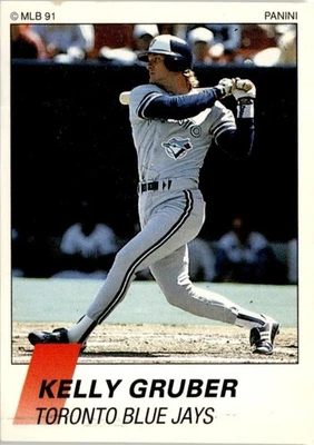 1991 Panini Collectible MLB Baseball Stickers Kelly Gruber Toronto Blue Jays - Image 1 of 2