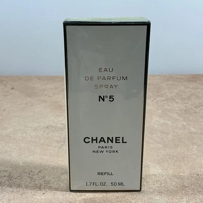 Винтажный CHANEL No.5 новый в коробке нераспечатанный парфюмированная вода спрей пополнить 1,7 жидк. Oz. - Изображение 1 из 4