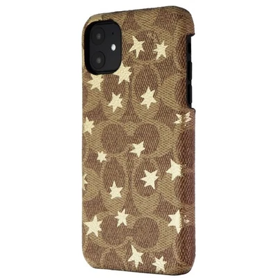 Funda Coach delgada envolvente para teléfonos inteligentes Apple iPhone 11 - Caqui/oro lámina estrellas Foto 1 de 2