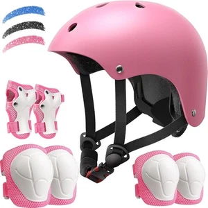 Kids Bike Helmet Set, Adjustable for Ages 3-14 Year Boys Girls, Pink  - Picture 1 of 7