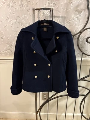 Coach Chaqueta Lana Azul Doble Pecho Talla 2 Usada en Excelente Condición Foto 1 de 4