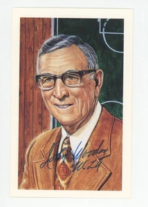 John Wooden - UCLA - handsignierte Ron Lewis Basketball Hall of Fame Postkarte - Bild 1 von 2