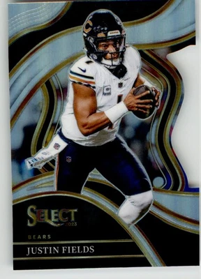 Justin Fields 2023 Panini Select Silver Prizms Die Cuts 249 Chicago Bears - Image 1 of 2