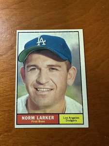 1961 Topps Norm Larker Los Angeles Dodgers #130 Exmt - Bild 1 von 2