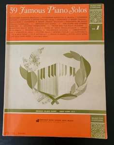 59 berühmte Klavier Soli Noten Songbook 1954 Warner Bros. Remick - Bild 1 von 14