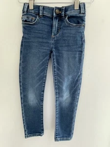 Crewcuts Kids Girls Elastic Waist Super Stretch Skinny Denim Jeans Blue Medium 6 - Picture 1 of 4