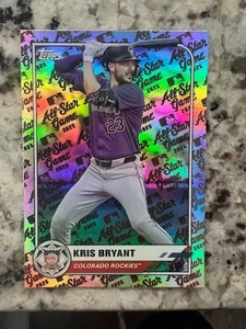 2025 TOPPS MEGA ALL STAR GAME RAINBOW FOIL INSERT CARD ROCKIES KRIS BRYANT #61 - Picture 1 of 1