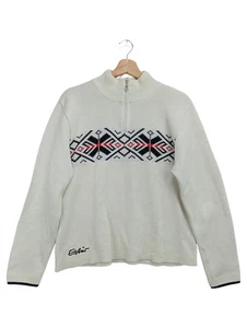Eisbär Pullover Donna Bianco Motivo Norvegese (IT 46, EU 42) - Foto 1 di 4