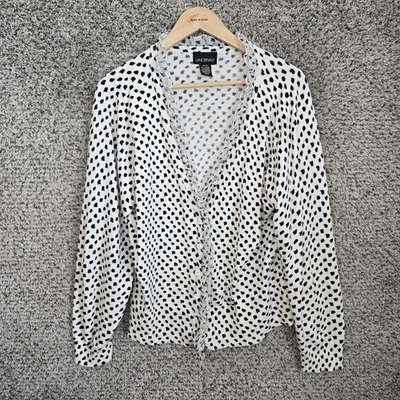 Cárdigan Lane Bryant para mujer Plus 18/20 blanco tejido con volantes con botones para dama Foto 1 de 4