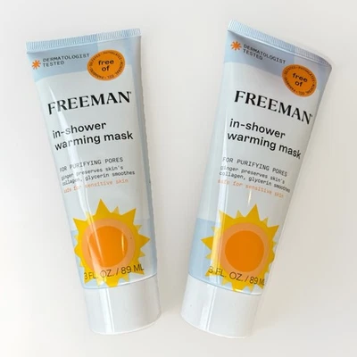 (2) Freeman IN SHOWER WARMING MASK For Purifying Pores Face Facial Mask 3 FL oz - Image 1 of 4