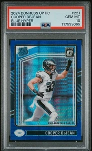2024 Panini Donruss Optic - Rated Rookie Cooper DeJean #221 Blue Hyper Prizm... - Picture 1 of 2
