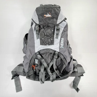 Mochila Vango Sherpa 65 litros gris granito cubierta de lluvia senderismo caminar mochila Foto 1 de 4