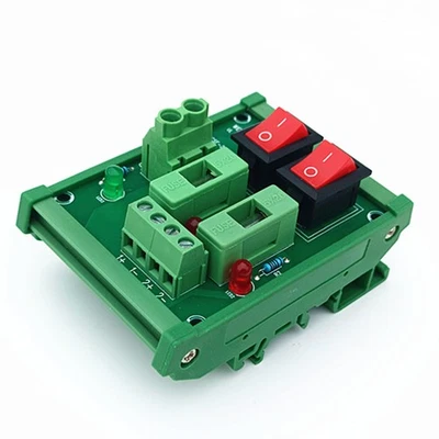 DIN Rail Mount 2 Position Switch DC Power Distribution Strip Module Fuse Splitte - Image 1 of 4