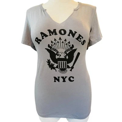 Torrid 2 (2X 18/20) Ramones NYC Eagle Logo V-Notch Neck Classic Punk T Shirt New - Image 1 of 3