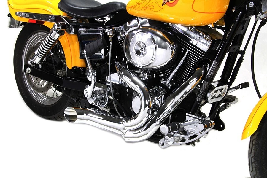 Cabezal de tubos de escape Harley FXR FXST FXDWG cromado 2 en 1 Lake V-Twin 30-0768 Foto 1 de 4