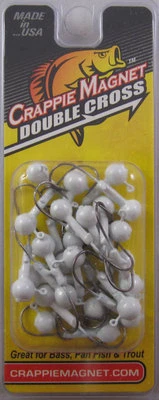 LELAND LURES NEW CRAPPIE MAGNET - HEADS 25 pc PK WHITE 1/16oz