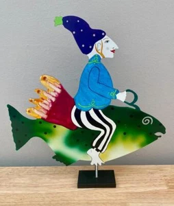 Judie Bomberger Clown Fish Metal Art Sculpture - Picture 1 of 2