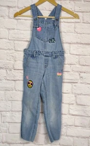 The Children's Place Girls Light Blue Overall Pants with Patches Size 6 - Picture 1 of 7