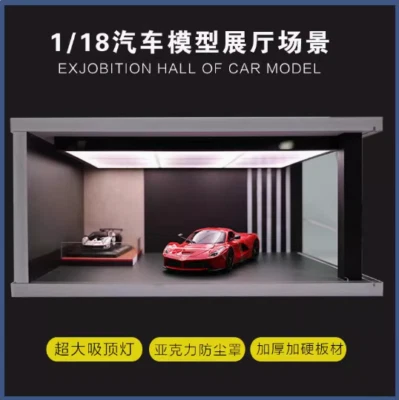 1/18 Extra Large Ceiling LED Car Model Display Case Exhibition Scene Parking Lot - Image 1 of 4