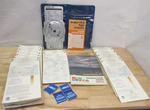 Aviation Collectibles, E6B Flight Computer, 16 Charts, 4 Matchbooks 1970s-80s - Picture 1 of 10