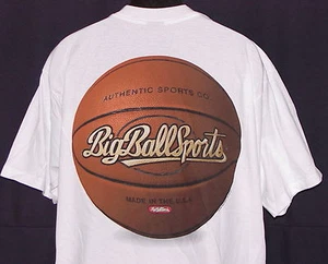 Vintage 1995 Big Ball Sports T-Shirt Basketball 2-seitig Neu mit Etikett NEU Old Stock X-LARG - Bild 1 von 6