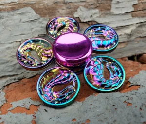 Rainbow Dragon Metal Fidget Spinner Toy Boys Girls Kids Adults ADHD Focus - Picture 1 of 11