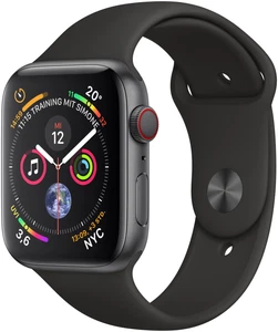 Apple Watch Series 4 Cellular 40mm Aluminium Space Gray Sport Band Black Neu OVP - Afbeelding 1 van 3