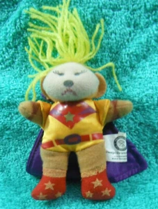 *2302* Powergirl the Wonder Bear - Beanie Kids - Skansen 2008 - 10 cm felpa - Imagen 1 de 6