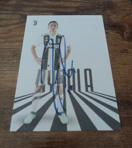 PAULO DYBALA RĘCZNIE PODPISANA KARTA ZESPOŁU KOSZULKA Z AUTOGRAFEM JUVENTUS OFICJALNY PRODUKT - Zdjęcie 1 z 4
