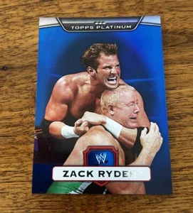 2010 Topps WWE Platinum #60 Zack Ryder Blue Parallel Card SN /199 - Picture 1 of 2