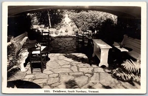 Vintage South Newbury Vermont VT Twinflower Inn Terrasse Essen 1920er Ansicht Postkarte - Bild 1 von 2