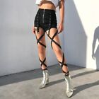 Sexy Damen-Schnürshorts Punk Hot Pants Bandage hohl aus Tanz hochtailliert