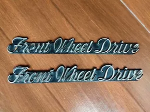 SUBARU DL Front wheel drive script side or rear Emblem Logo Badge 1 pair 1974-81 - Picture 1 of 10