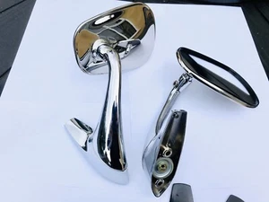 Jaguar E Type NEW door mirrors Pair gen TEX Left And Right Hand CURVED ARMS - Picture 1 of 6