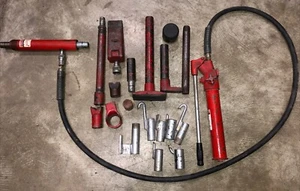 VTG 4-Ton BLACKHAWK TOOLS PORTA POWER HYDRAULIC BODY REPAIR SET PARTS FREE S&H - Picture 1 of 21