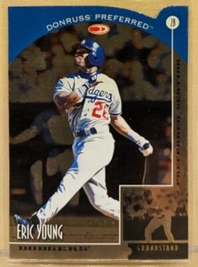 1998 Donruss PREFERRED SEATING #102 Eric Young Dodgers RARE DIE CUT PARALLEL